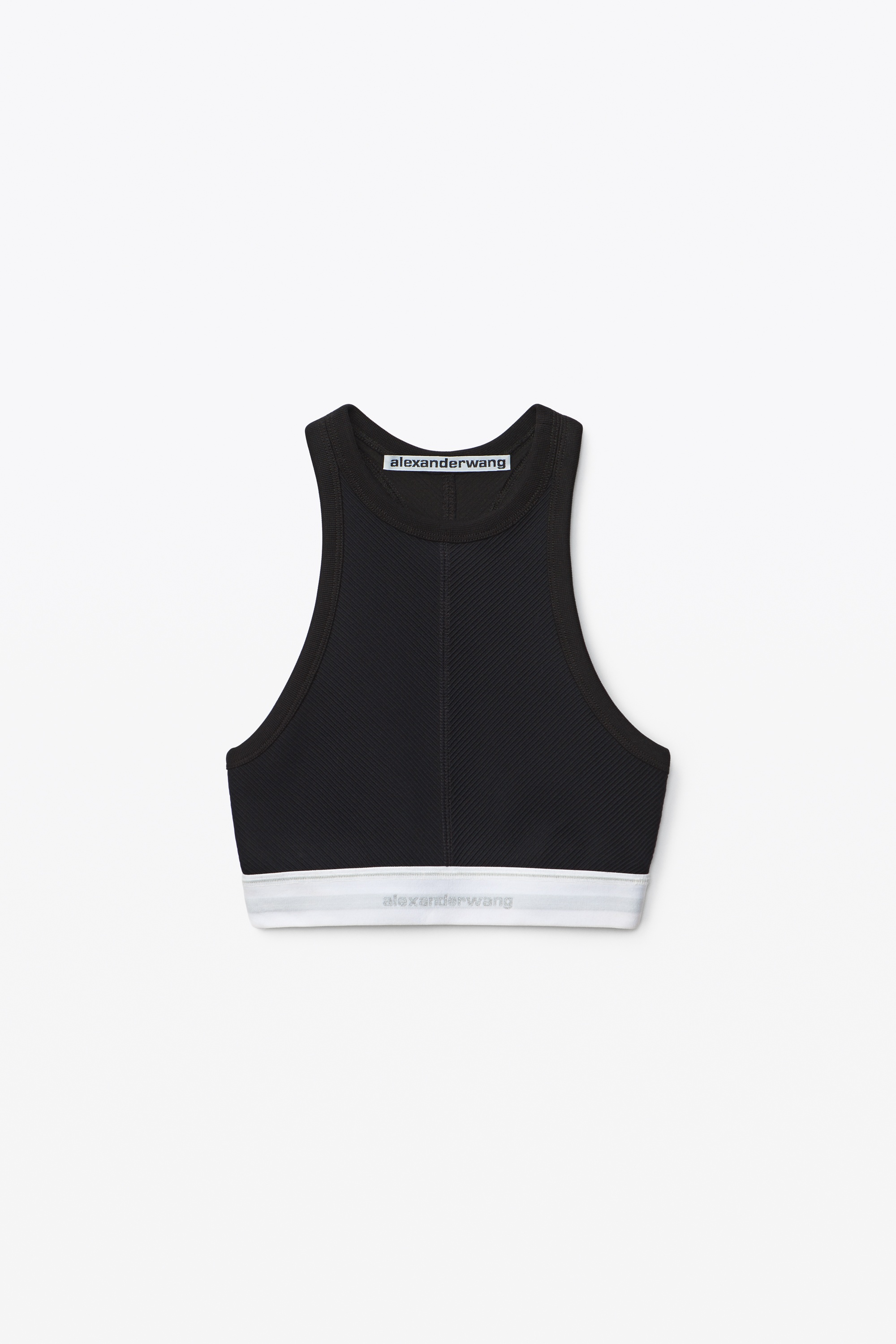 LOGO ELASTIC BRA TOP IN STRETCH KNIT - 1