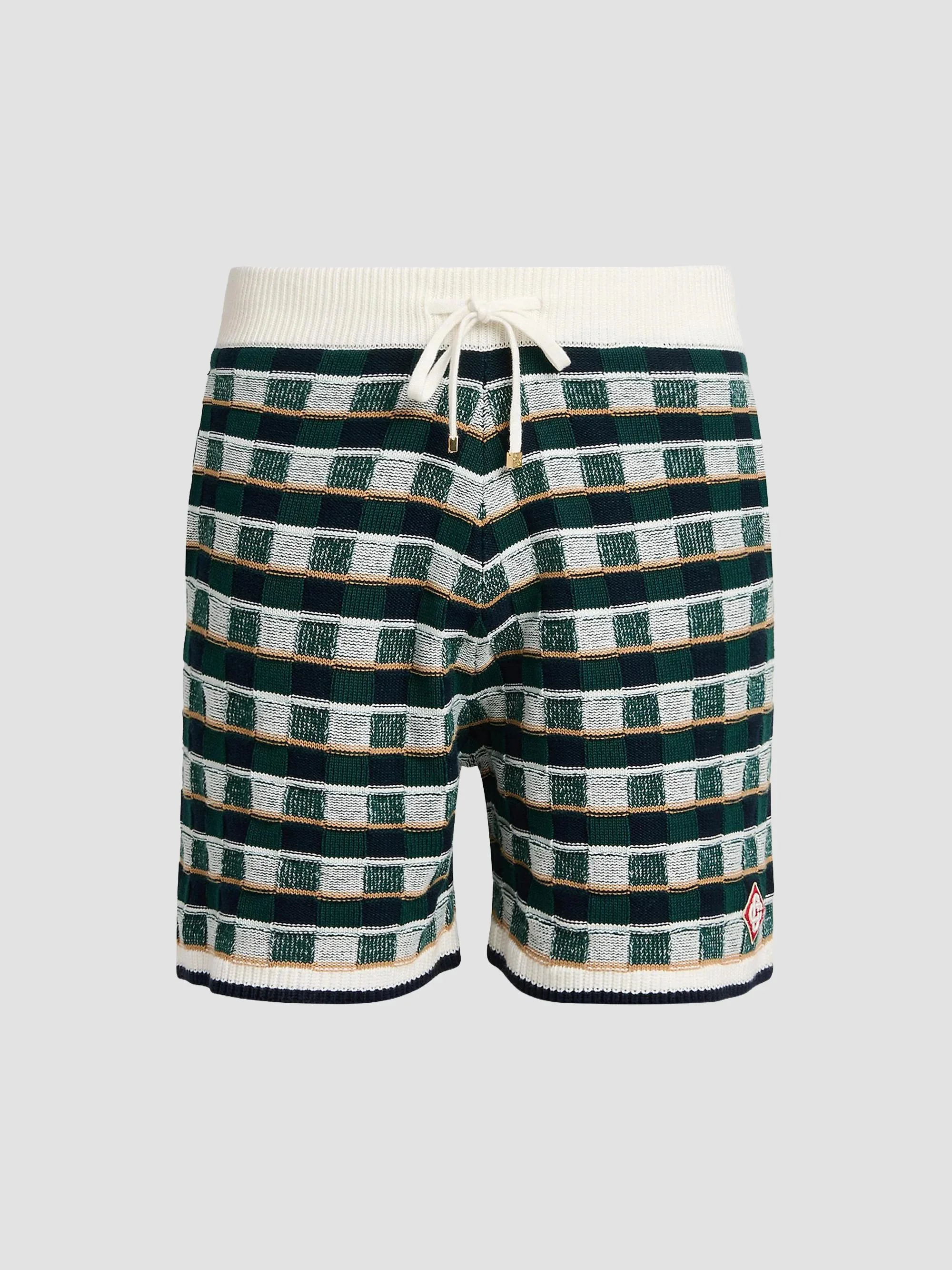 Men's Mosaic Cotton Knit Shorts - Multi - 1
