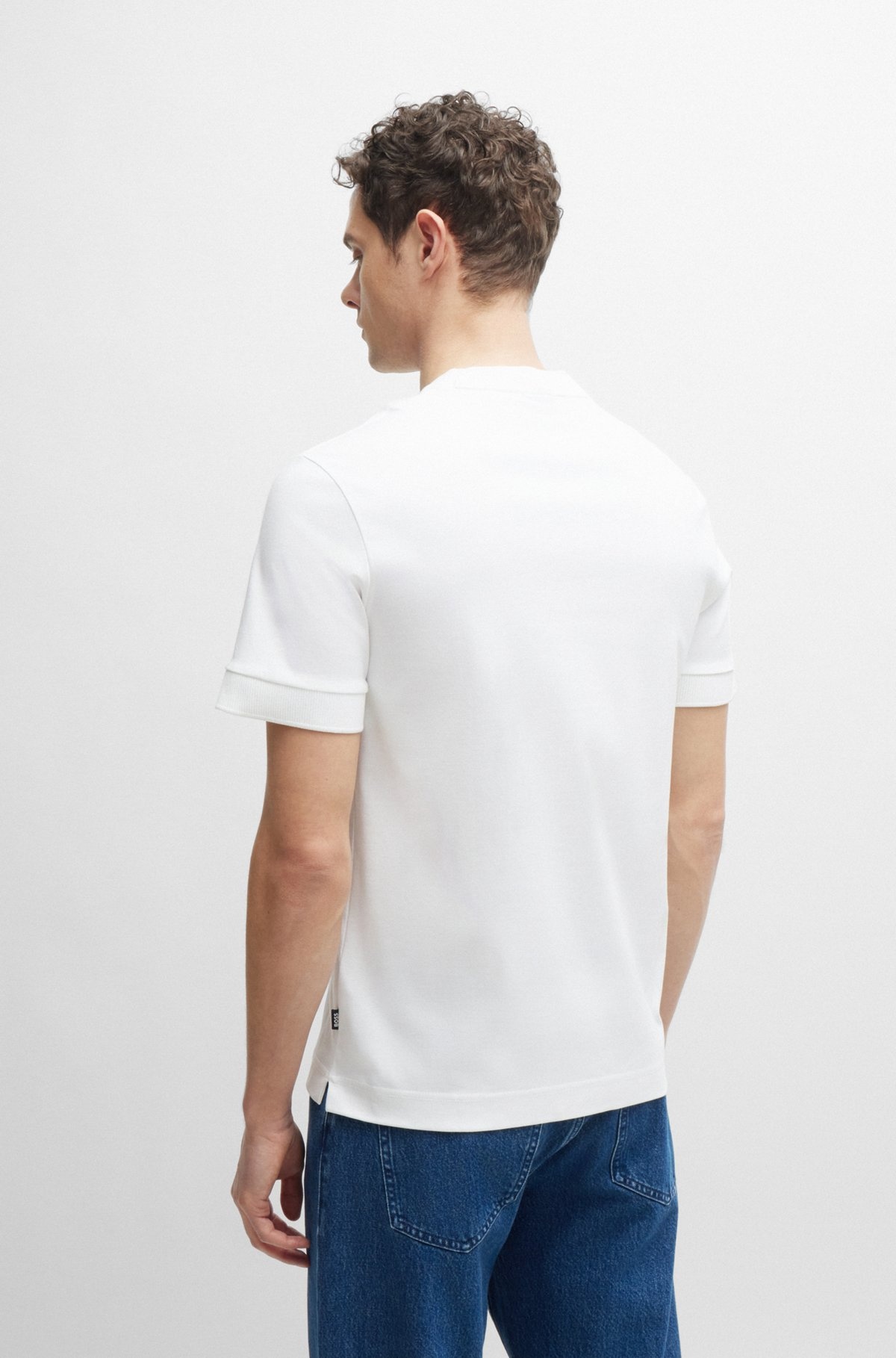 REGULAR-FIT T-SHIRT IN COTTON WITH MONOGRAM PRINT - 5