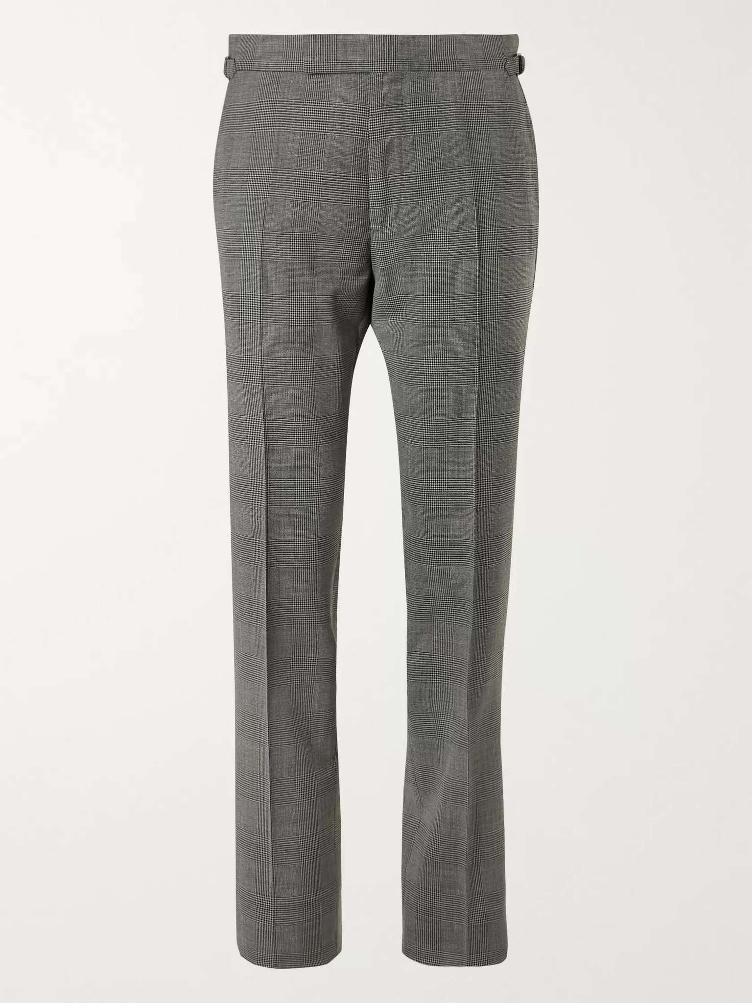 O'Connor Prince of Wales Checked Wool-Blend Suit Trousers - 1