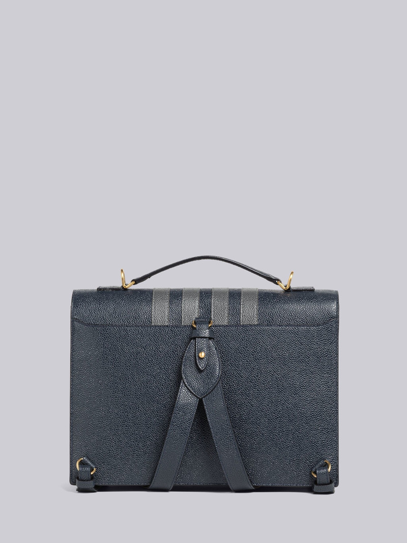 Pebble Grain Leather 4-Bar School Bag 4