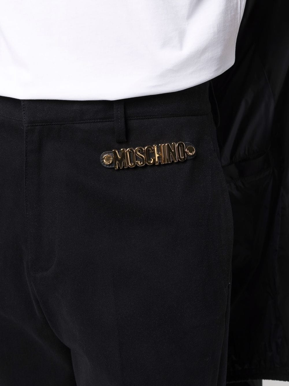 logo-plaque straight-leg trousers - 5