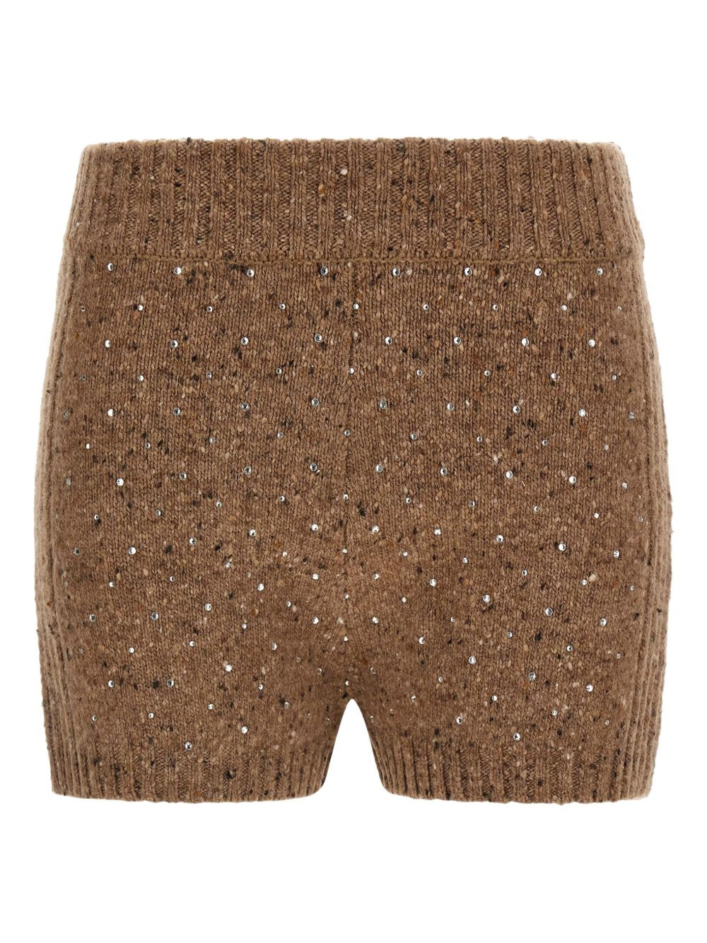 embellished ribbed shorts - 1