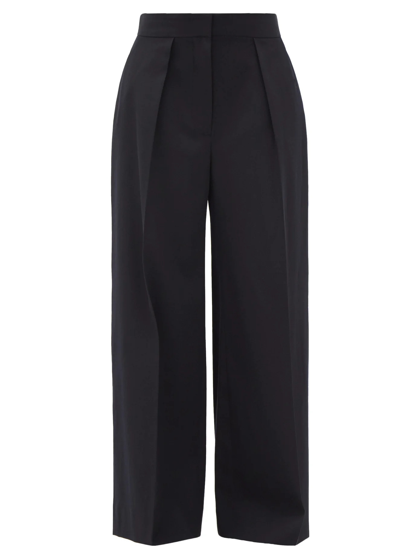 Avril single-pleat water-repellent wool trousers - 1