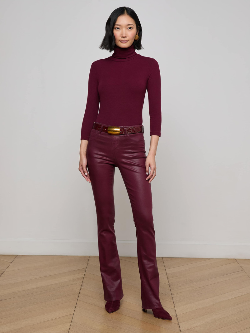 L'AGENCE Selma Coated Bootcut Jean outlook