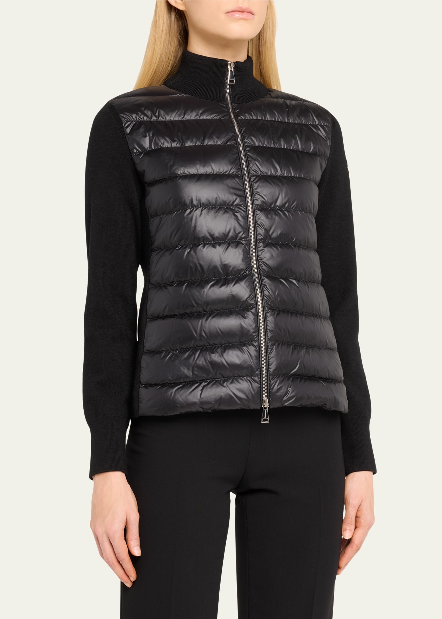 Hybrid Puffer Wool Cardigan - 4
