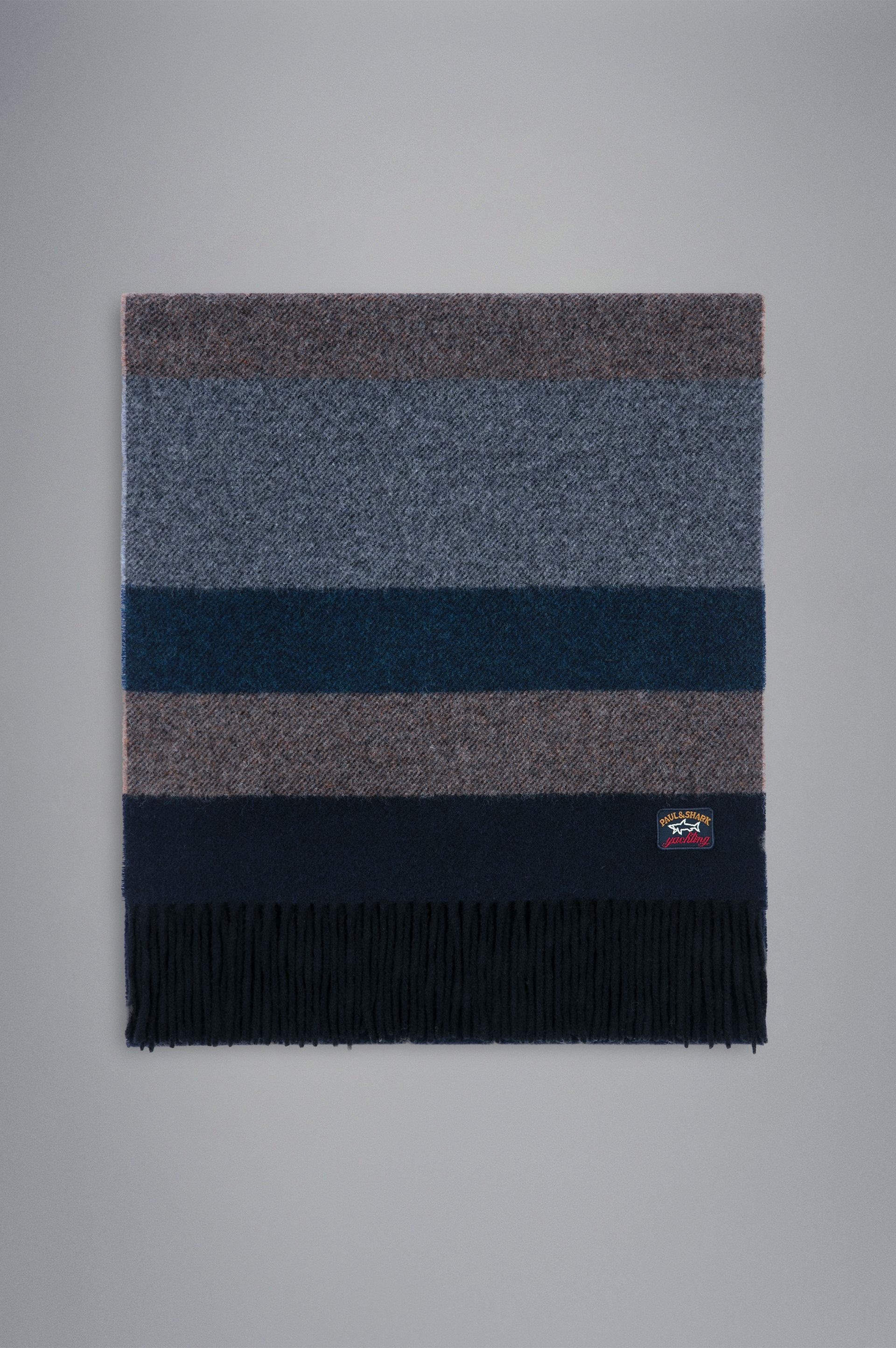 WOOL SCARF WITH EMBLEM - 1