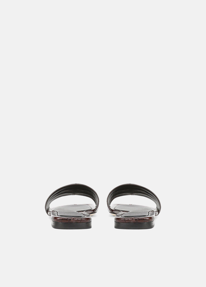 Vince Valeria Croc-Embossed Leather Slide Sandal outlook