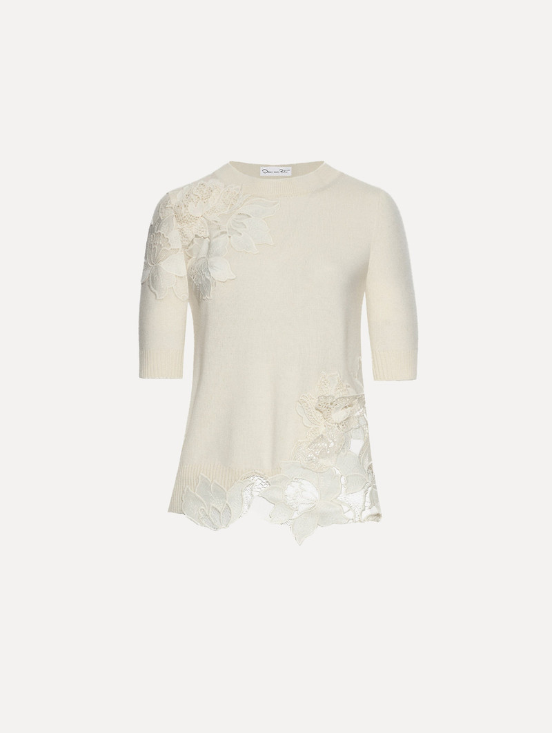 PEONY GUIPURE INSERT PULLOVER 1