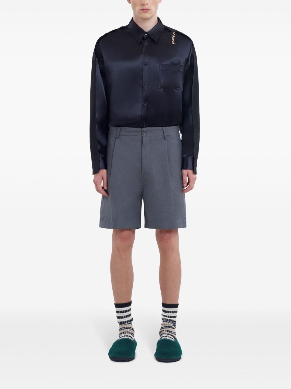 virgin-wool tailored shorts - 3