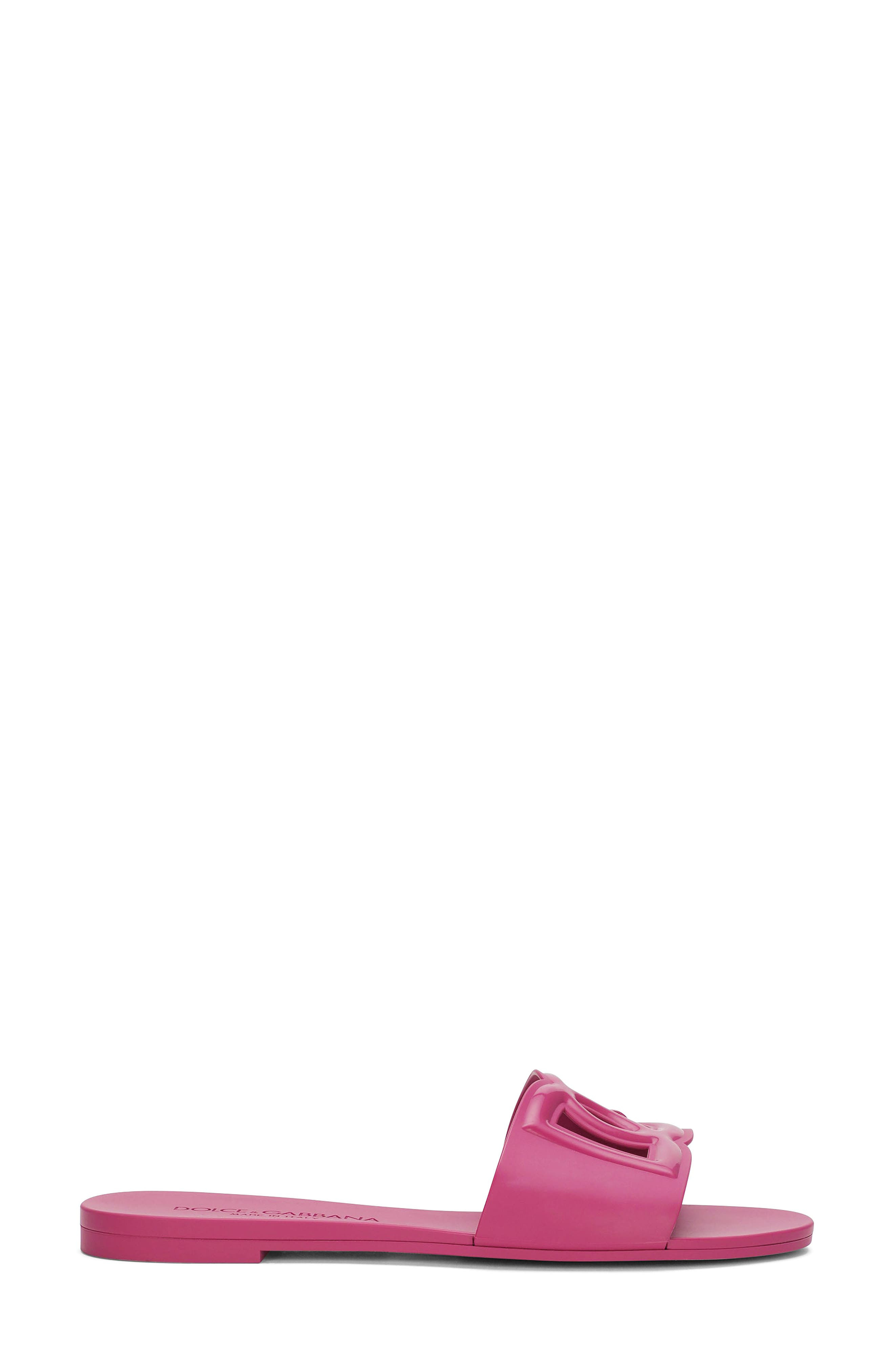 Dolce&Gabbana Bianca Interlock Slide Sandal in Fuchsia at Nordstrom - 2