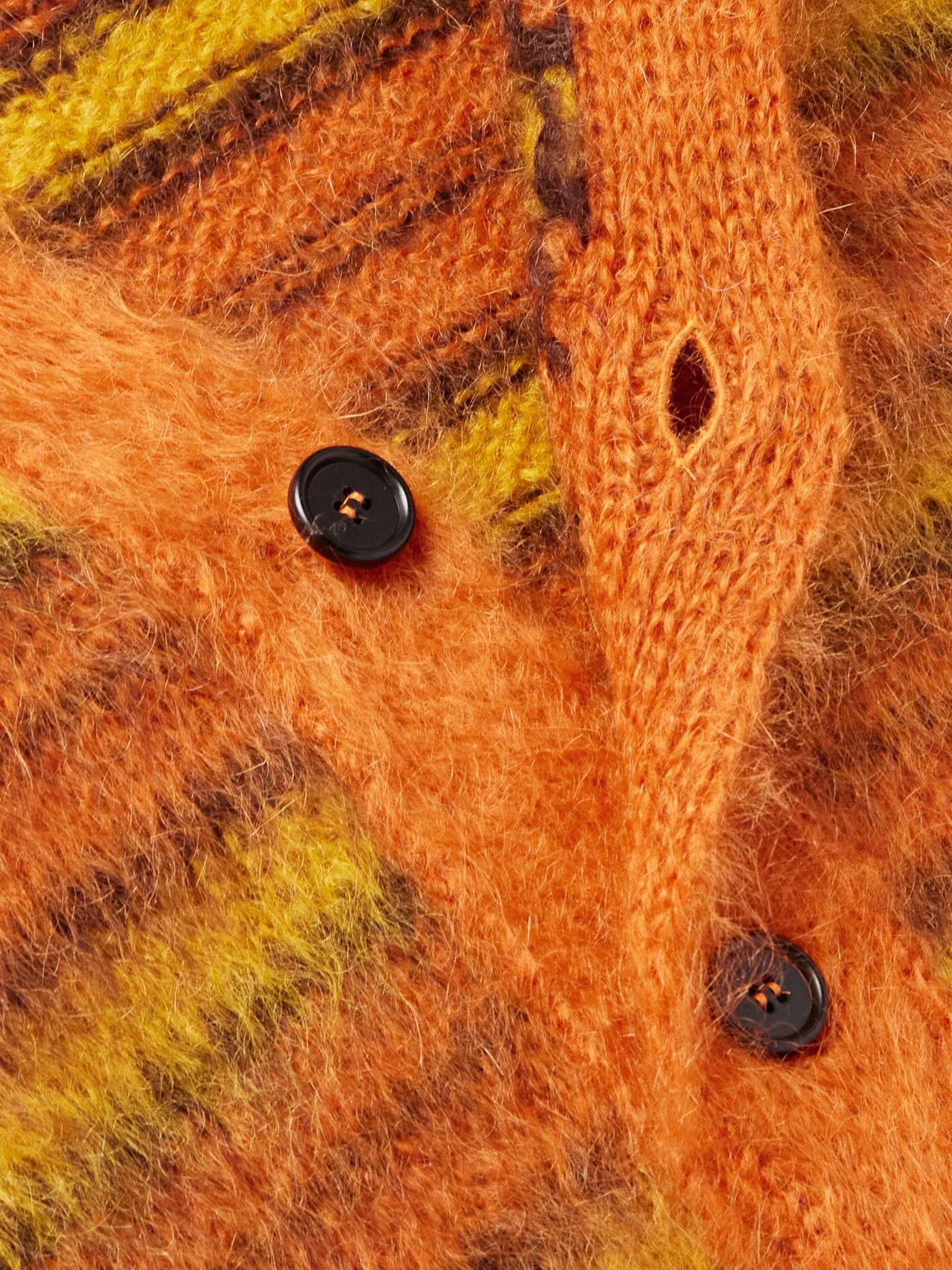 Striped Mohair-Blend Cardigan - 5
