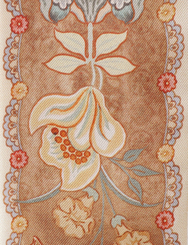 PRINTED SILK RIBBON SCARF 5