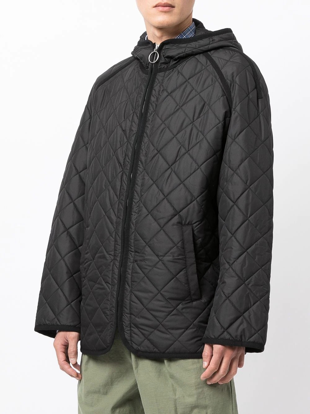 diamond-quilted bomber jacket - 4