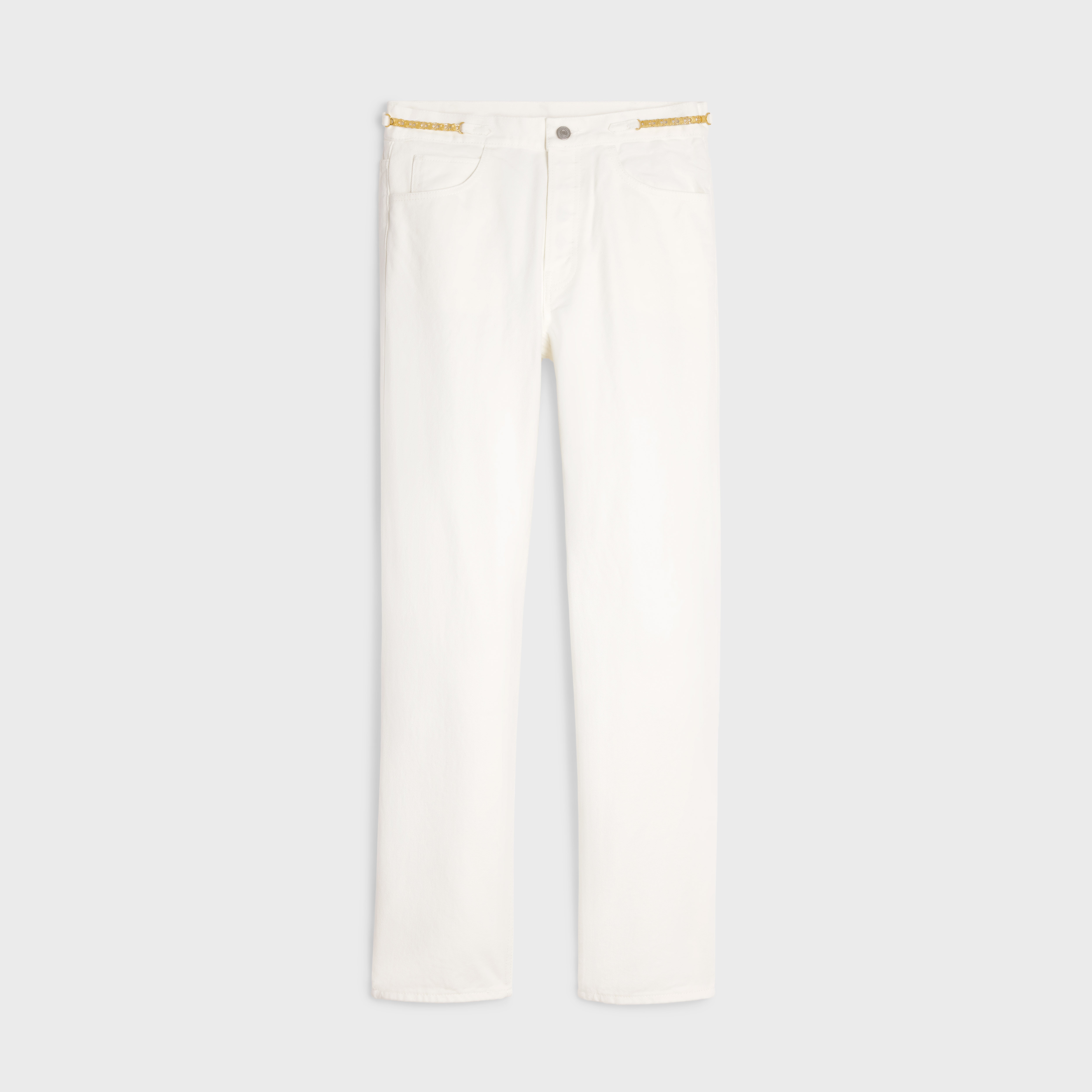 セリーヌ POLLY ジーンズ オプティックホワイト CELINE POLLY JEANS IN OPTIC WHITE WASH DENIM | REVERSIBLE