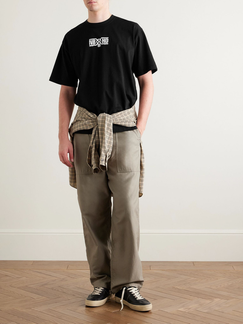 NEIGHBORHOOD + Bounty Hunter Logo-Print Cotton-Jersey T-Shirt Black outlook