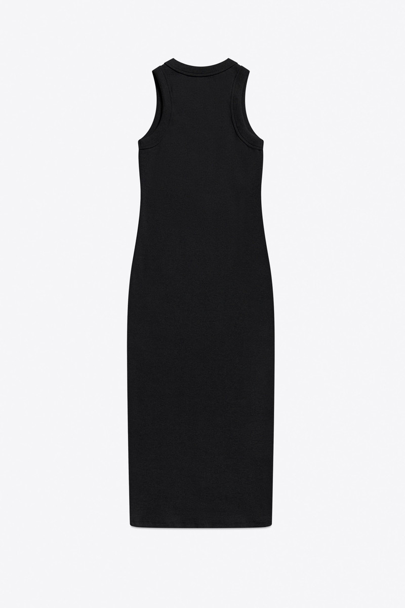 AREA DISTRESSED CRYSTAL RIBBED KNIT MIDI TANK DRESS outlook