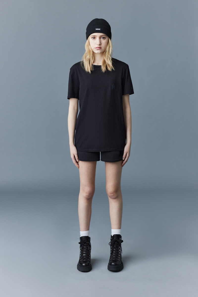 MACKAGE ACE Fitted T-shirt with silicone logo outlook