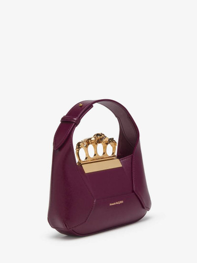 Alexander McQueen Women's The Jewelled Hobo Mini Bag in Burgundy outlook
