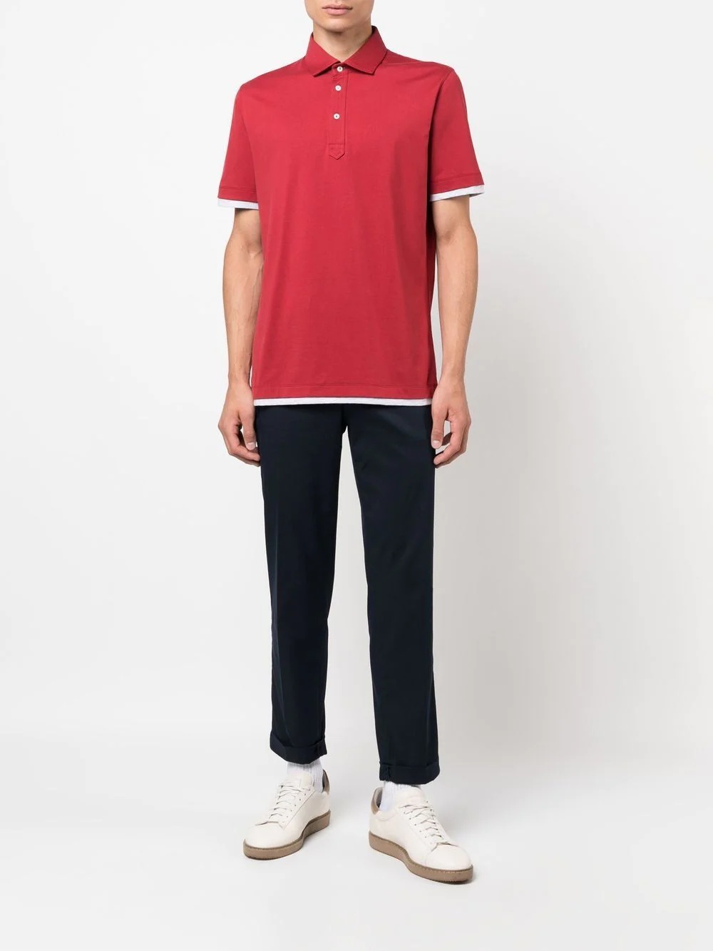 short-sleeve cotton polo shirt - 2