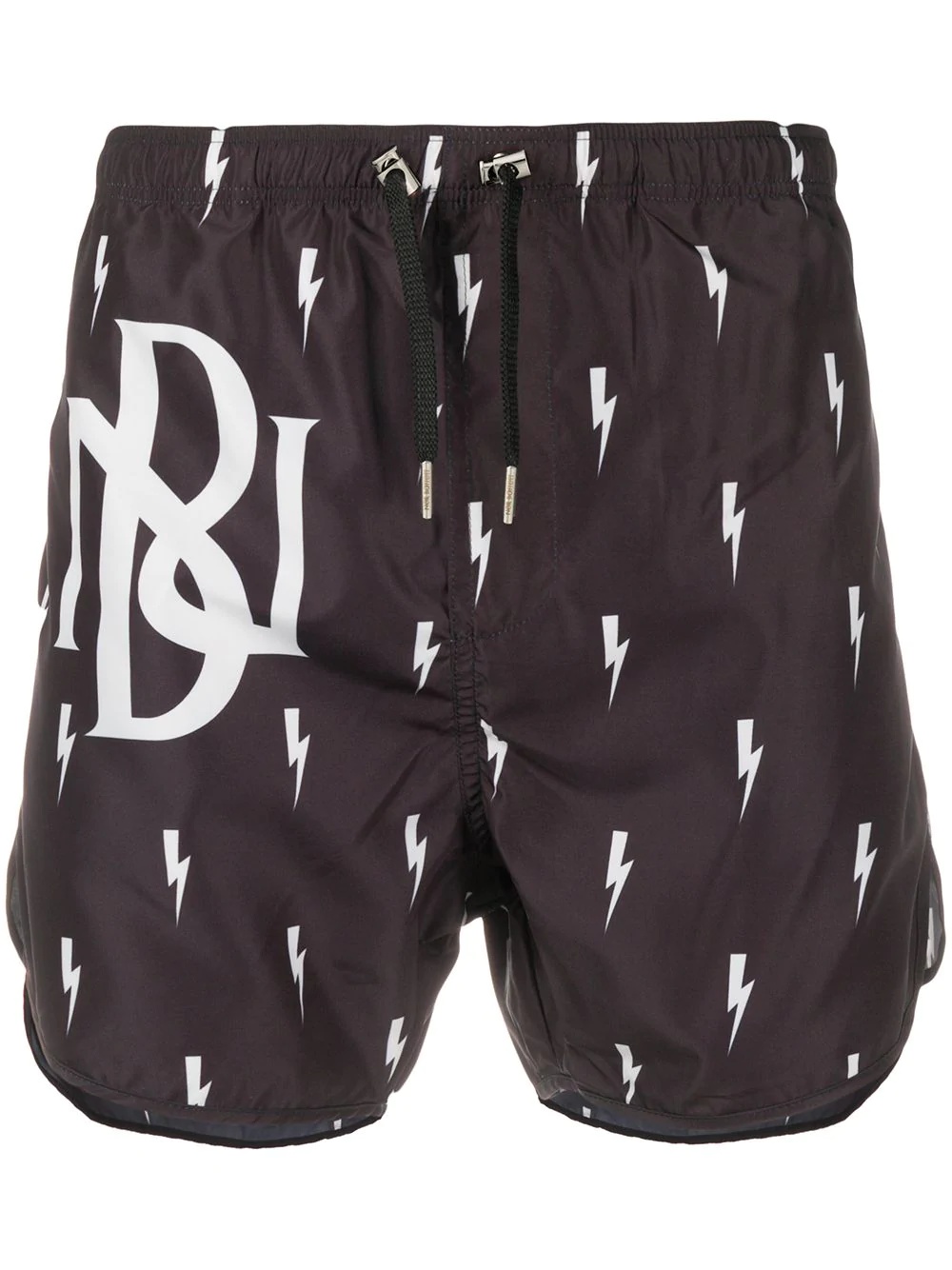 Thunderbolt-print swim shorts - 1