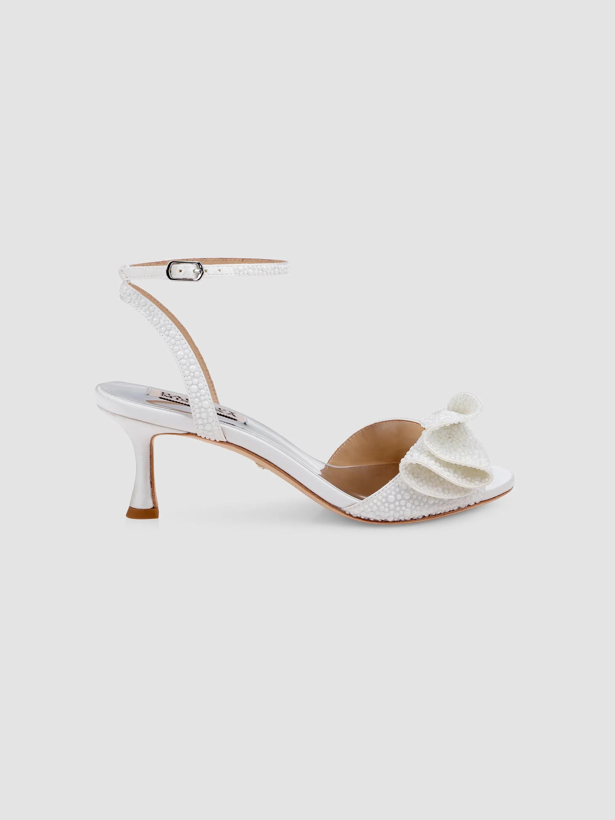 Women's Remi 60MM Embellished Satin Sandals - White Satin - 1