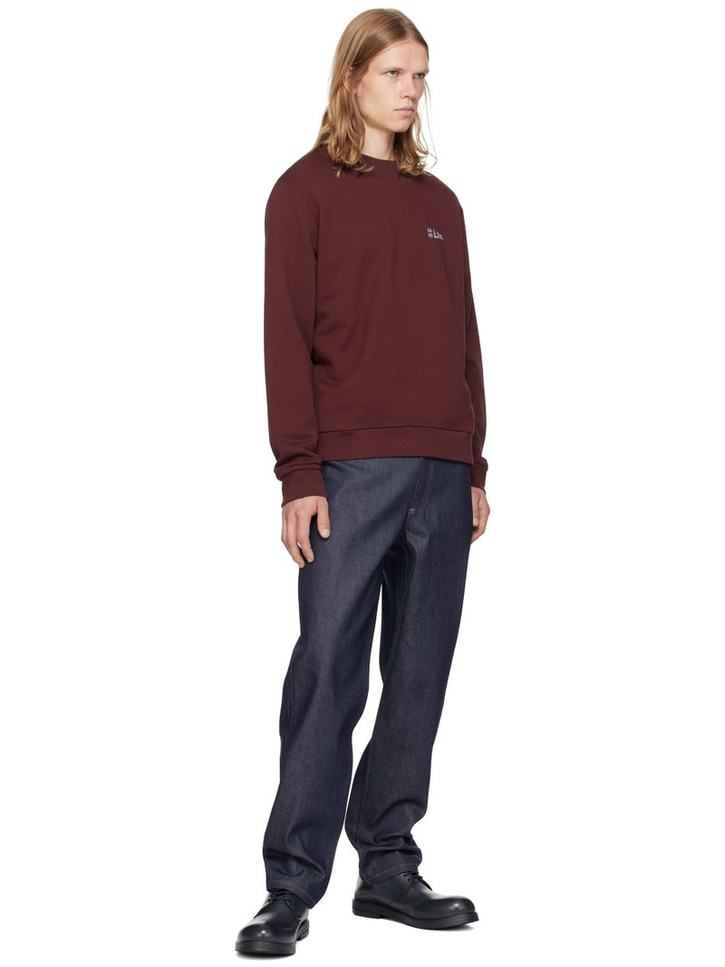 A.P.C. Burgundy Printed-Logo Sweatshirt outlook
