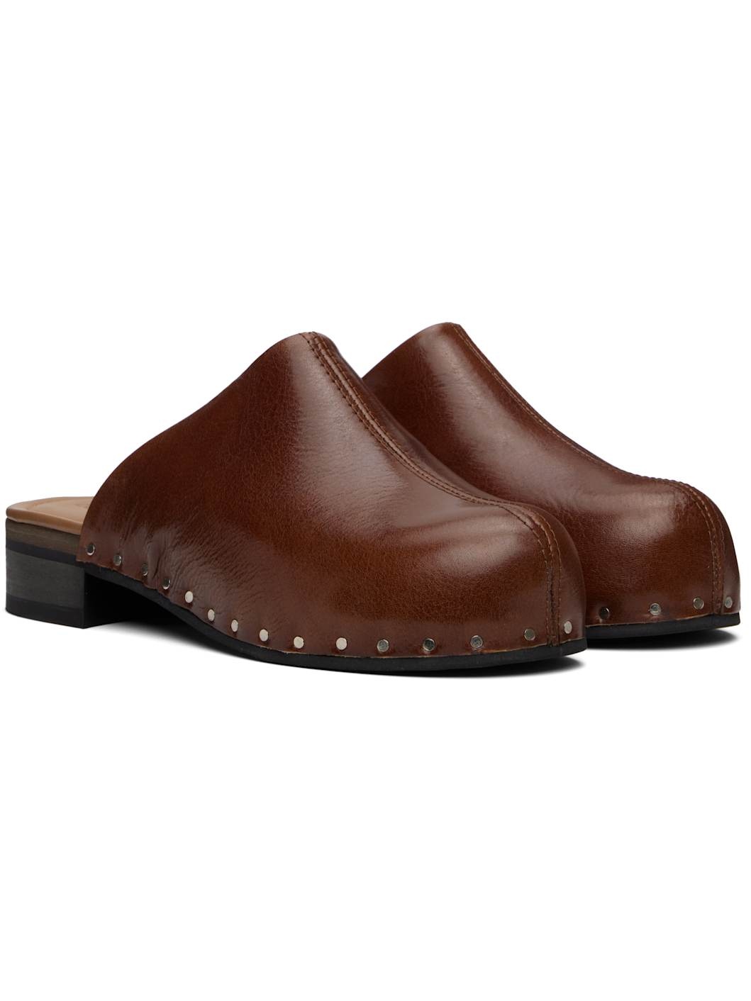 Brown Naoto Clogs - 4
