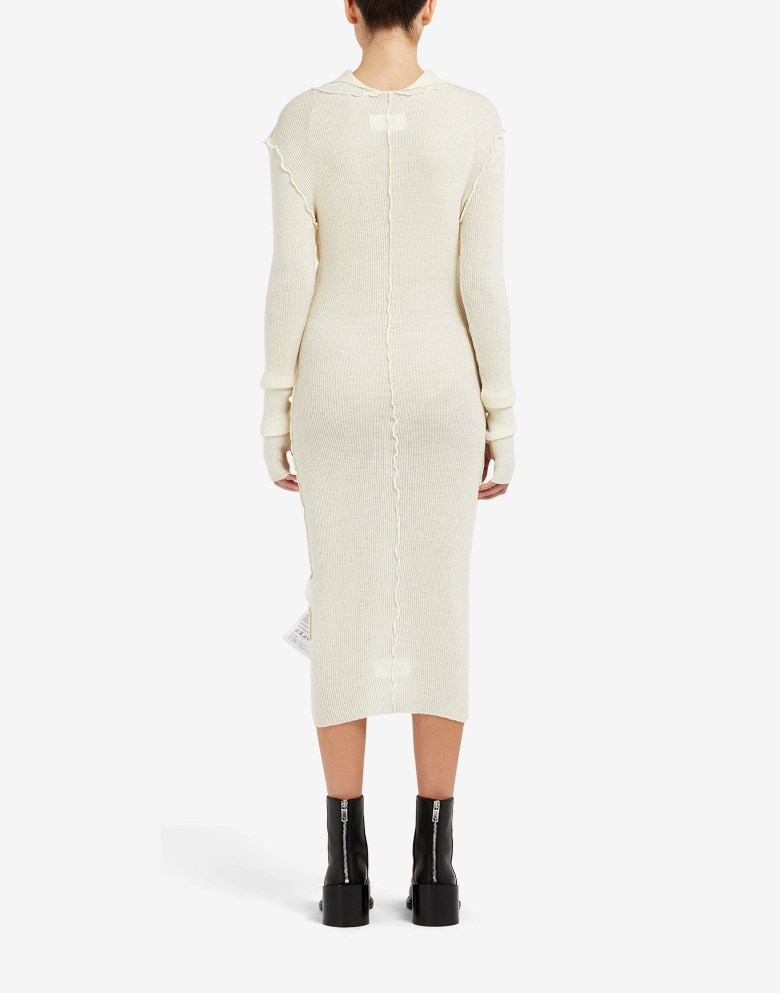 Ribbed polo-neck dress - 4