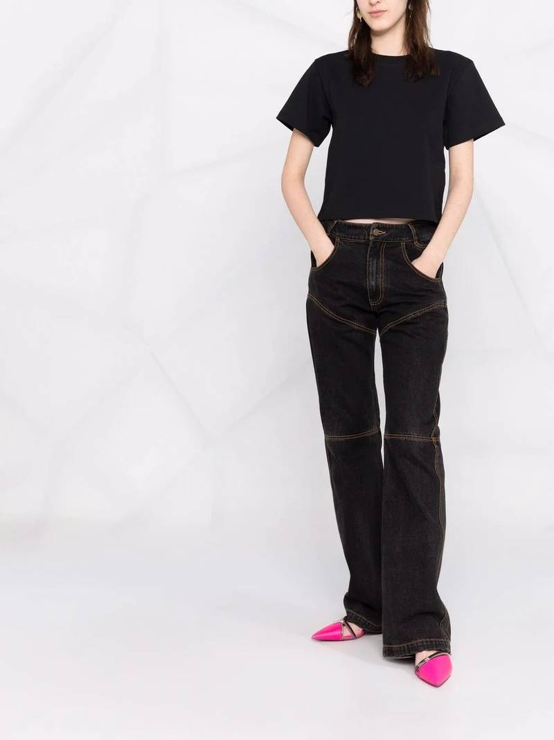 Helmut Lang Core logo-print cropped T-shirt outlook