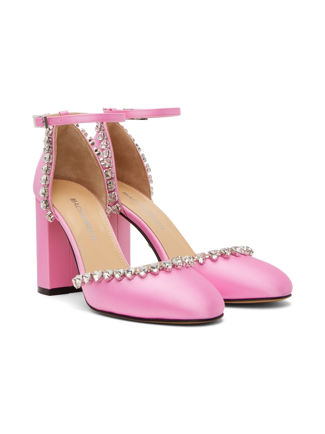 Pink Audrey Crystal 95 Heels - 4