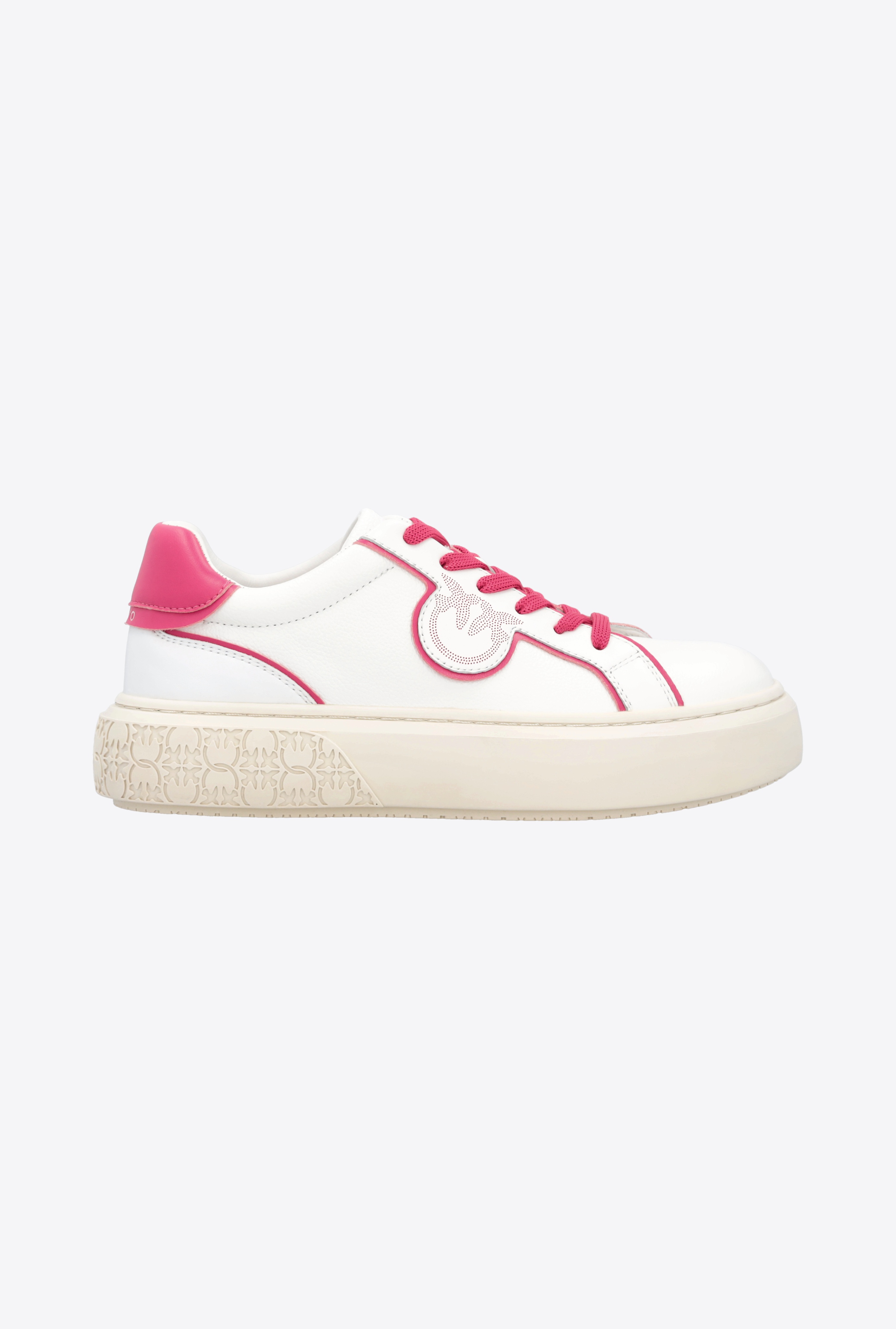 LEATHER SNEAKERS WITH CONTRASTING DETAILS - 1