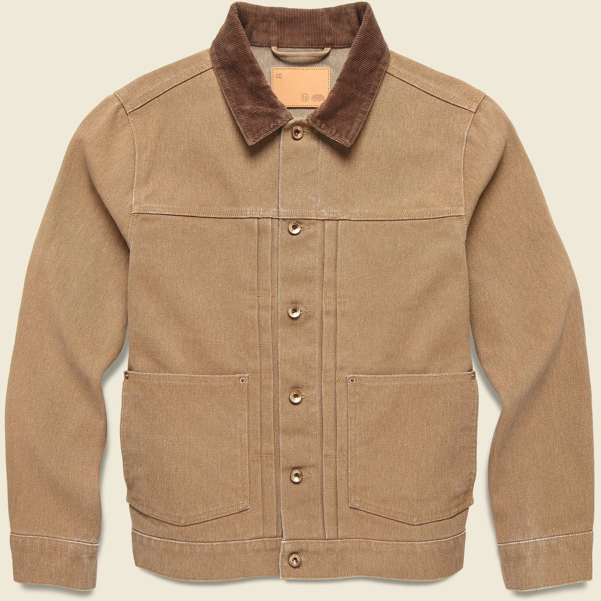 Ryder Jacket - Tobacco Chipped Canvas - 1