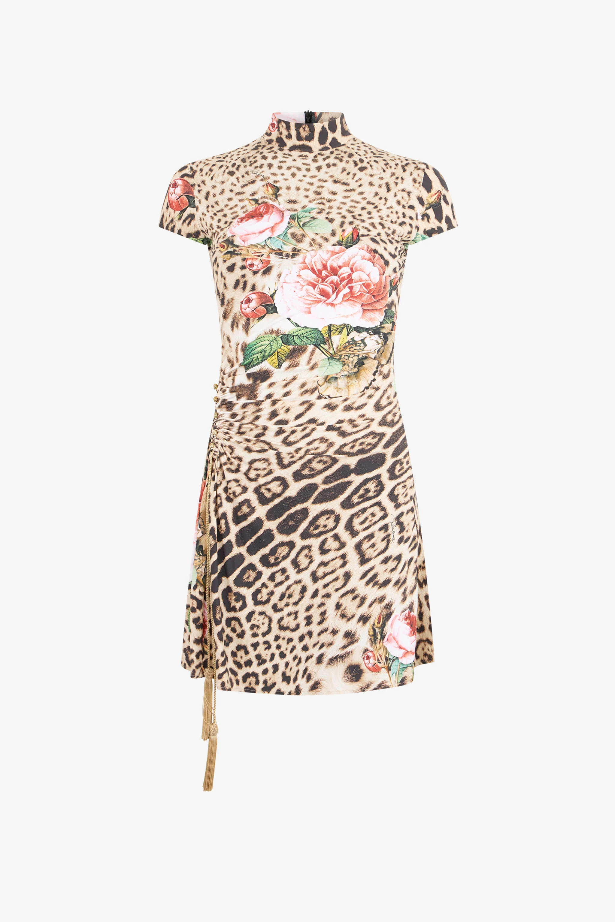Jaguar Roses Print Mini Dress - 1