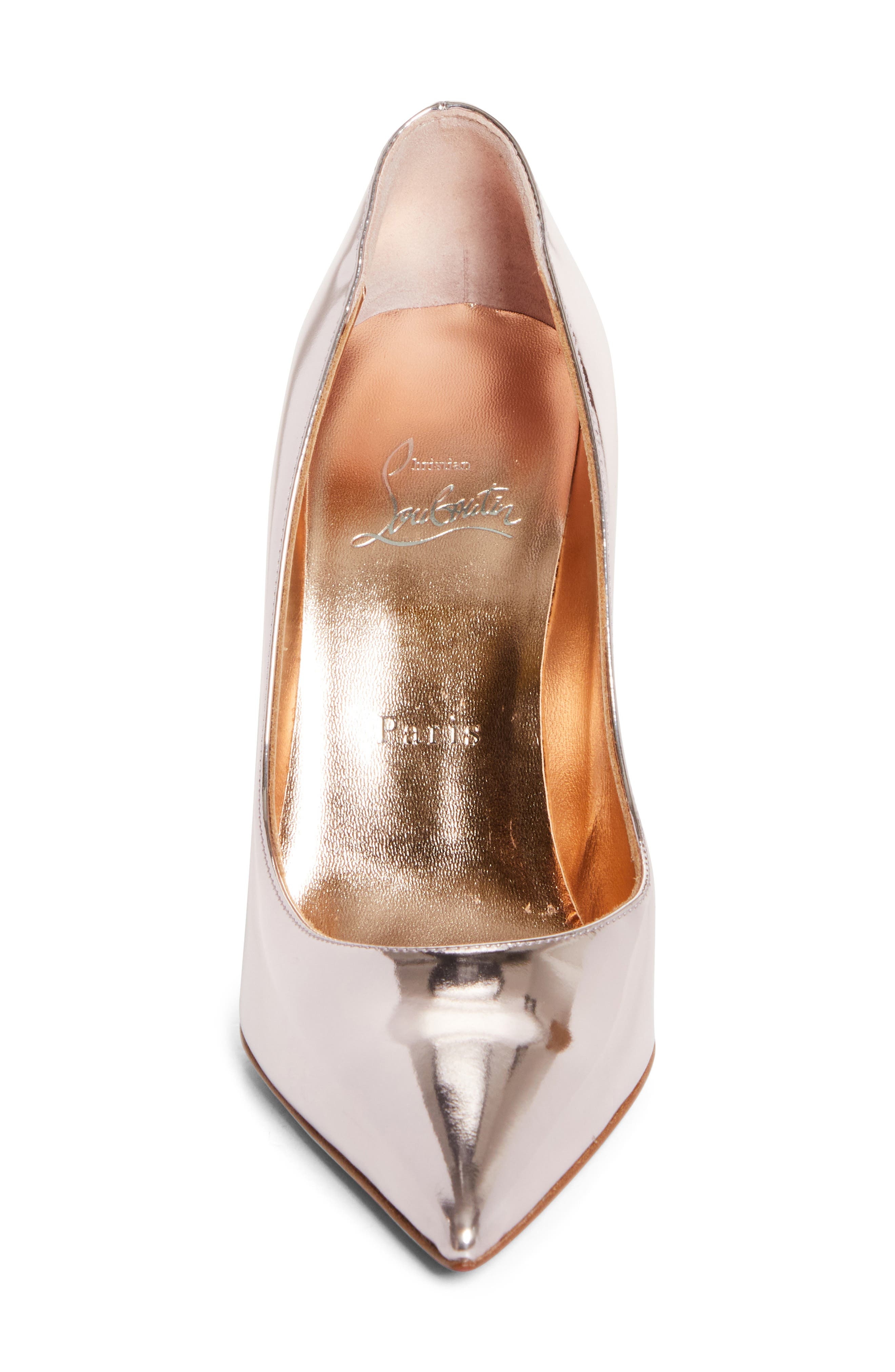 Christian Louboutin Miss Z Metallic Leather Pump in 9002 Vintage Rose at Nordstrom - 4