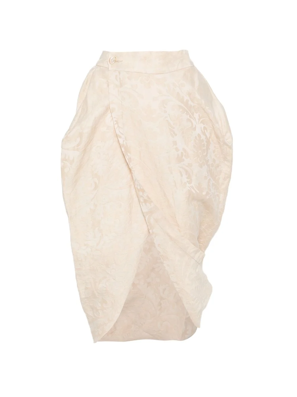 Dracaena pattern asymmetric midi skirt - 1