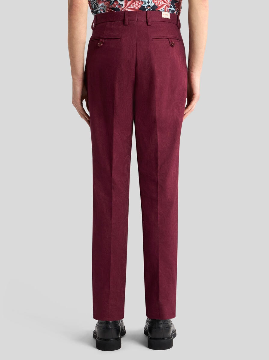 COTTON JACQUARD TROUSERS - 4