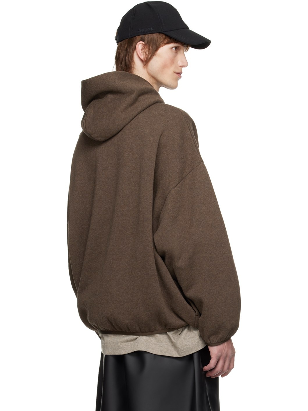 Brown Elasticized Hoodie - 3