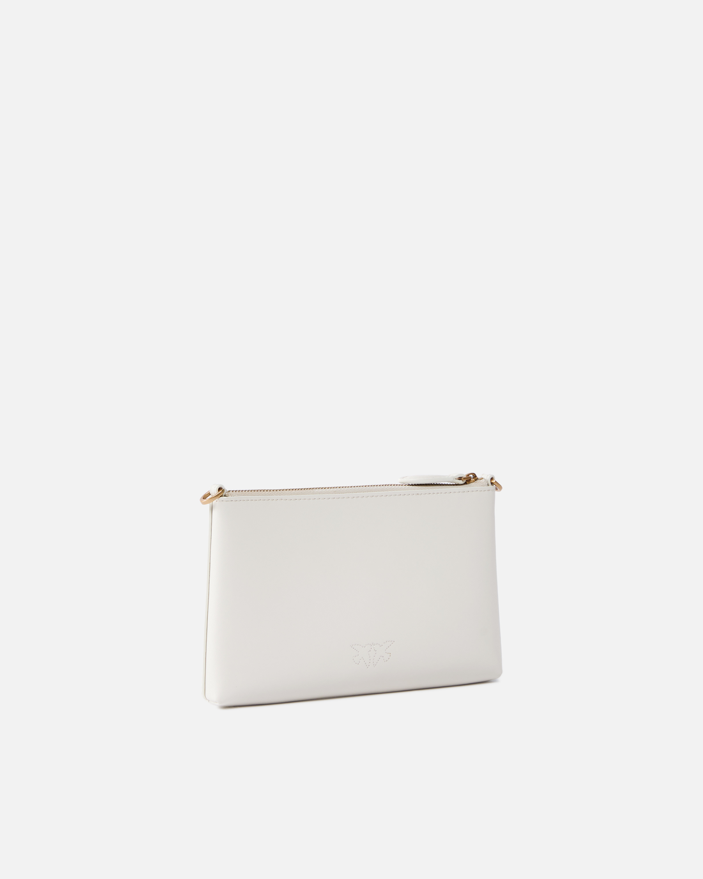 FLAT LEATHER CLUTCH WITH LOVE BIRDS LOGO - 2