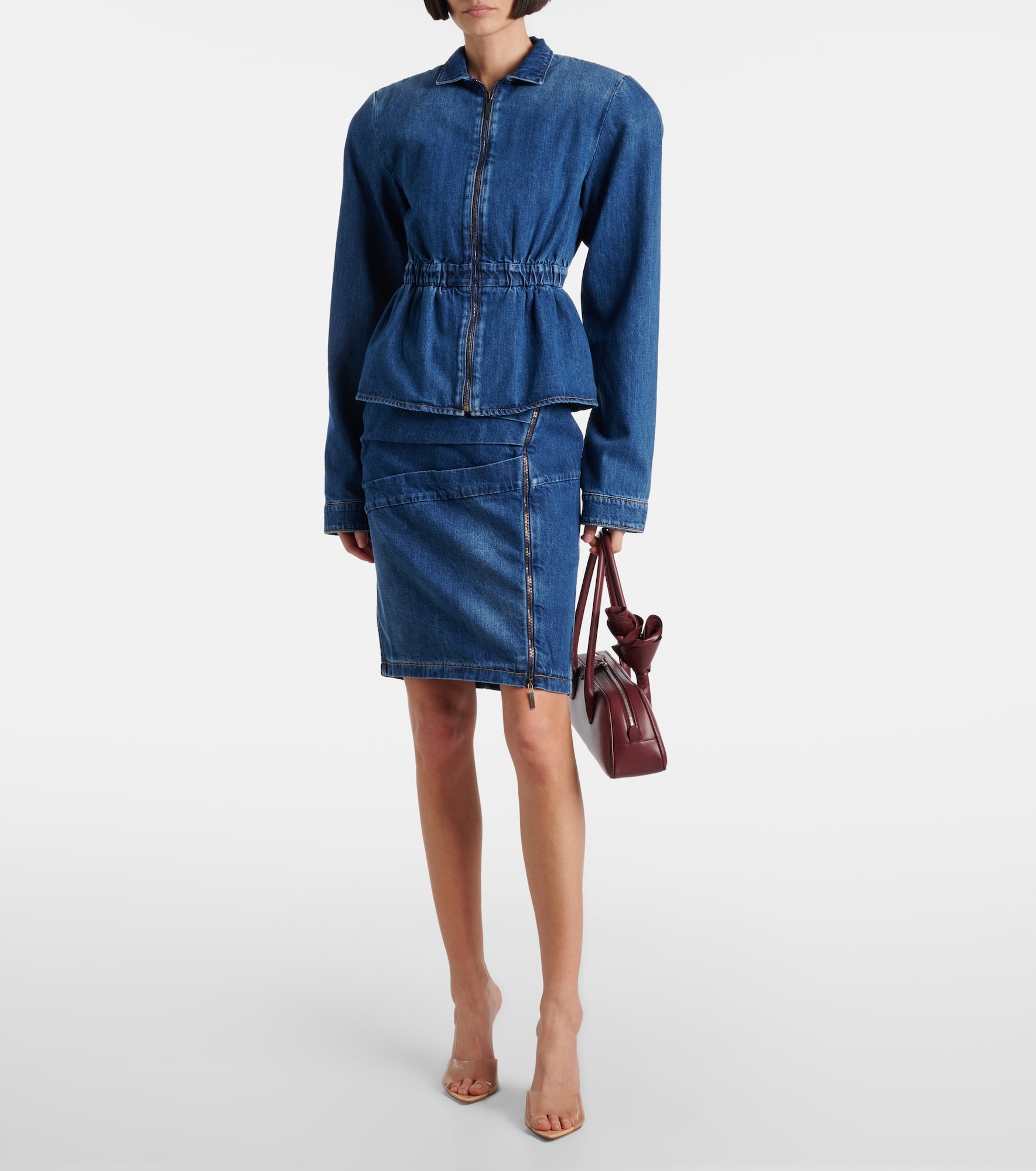Gathered denim jacket - 2