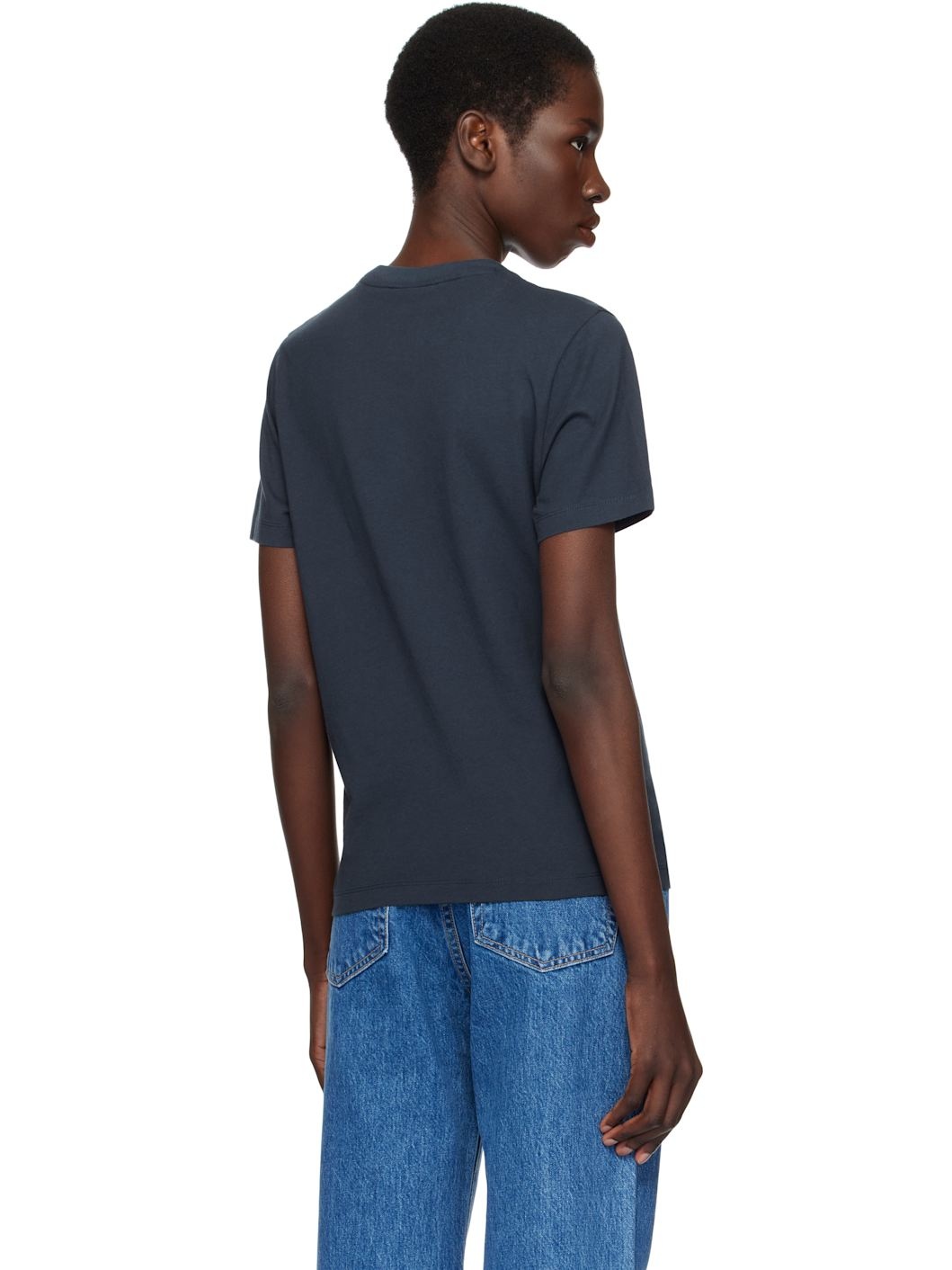 Navy Fox Head Patch Regular T-shirt - 3