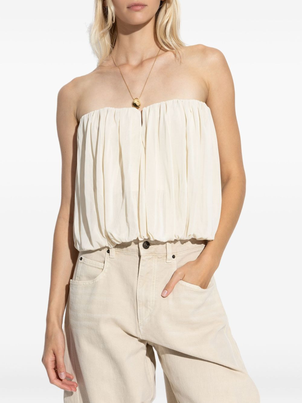 Amalia gathered strapless blouse - 3