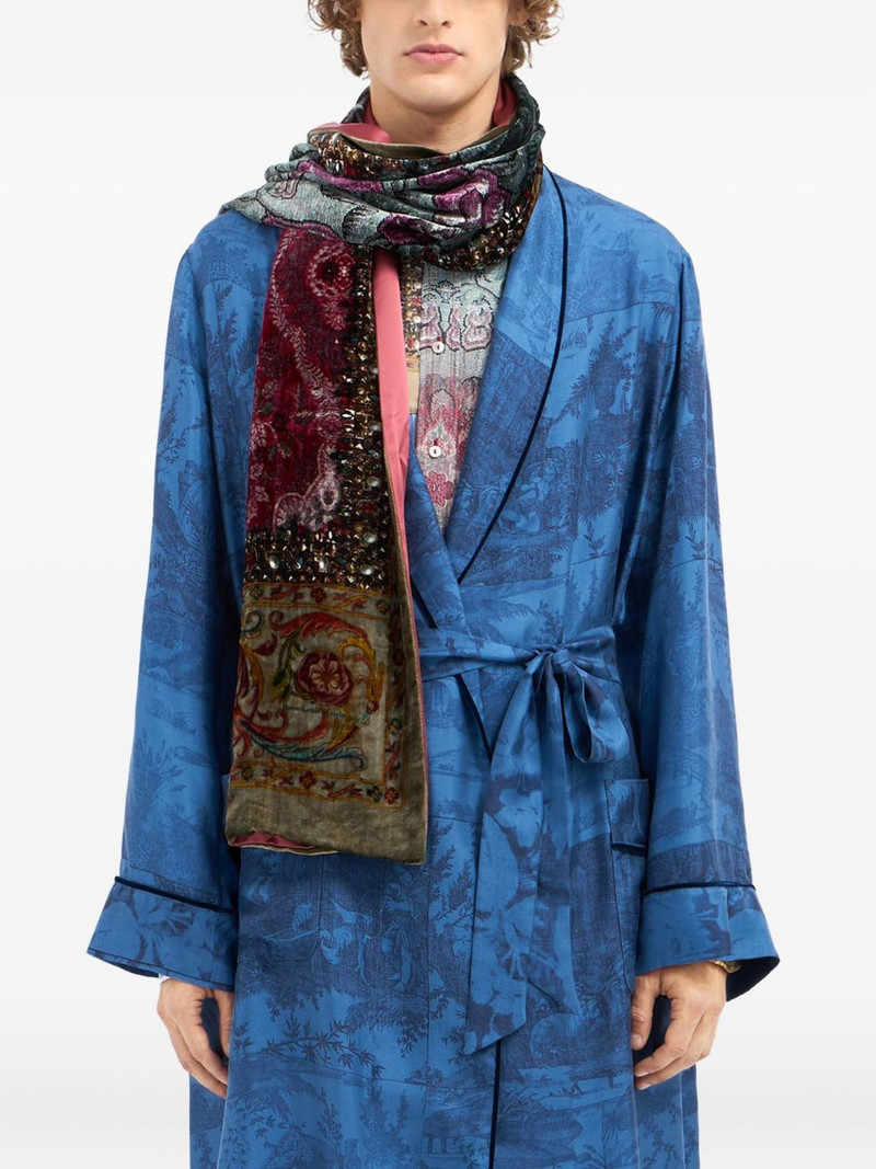 Pierre-Louis Mascia beaded floral scarf outlook