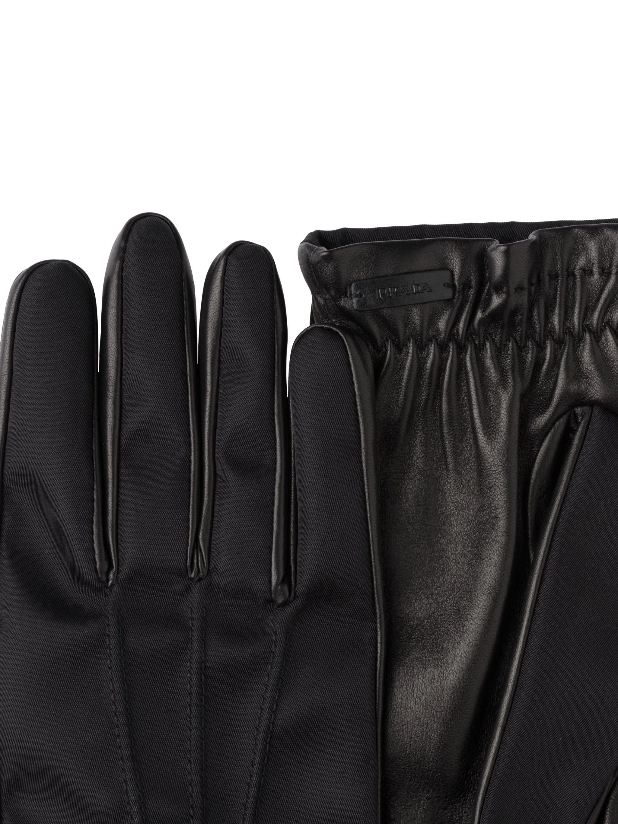 logo-plaque panelled gloves - 2