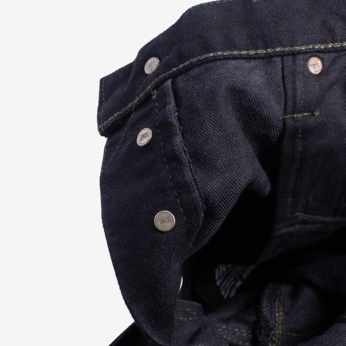 IH-777S-142od 14oz Selvedge Denim Slim Tapered Cut Jeans - Indigo Overdyed Black - 13