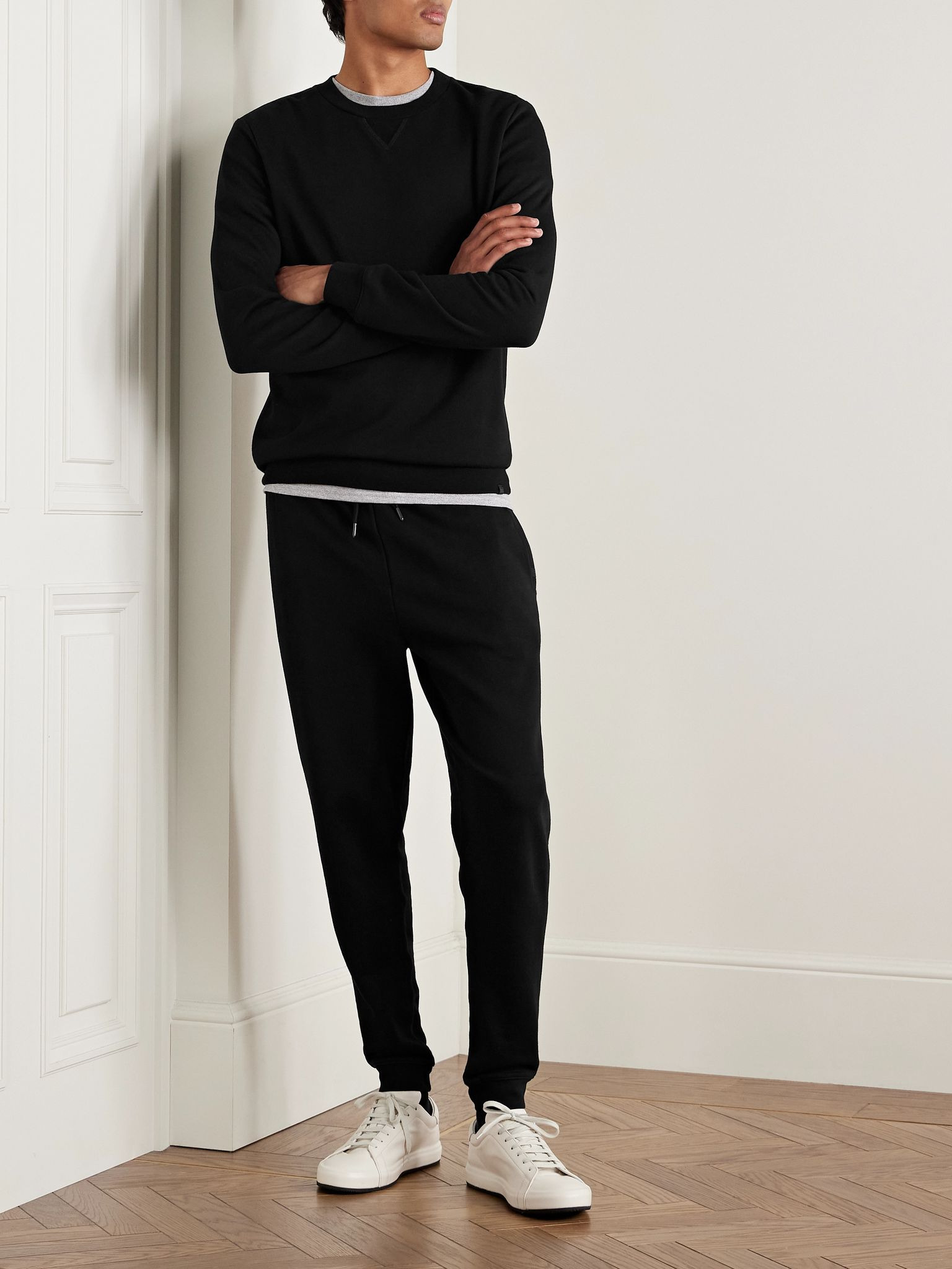 Quinn Cotton and Modal-Blend Jersey Sweatshirt Black - 2