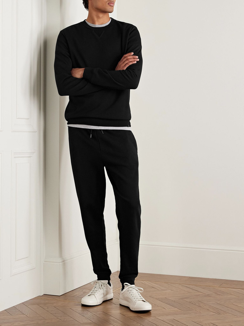 Derek Rose Quinn Cotton and Modal-Blend Jersey Sweatshirt Black outlook
