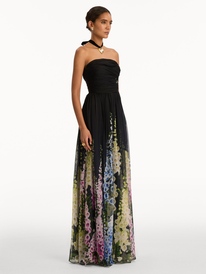DEGRADÉ FOXGLOVE CHIFFON GOWN 4