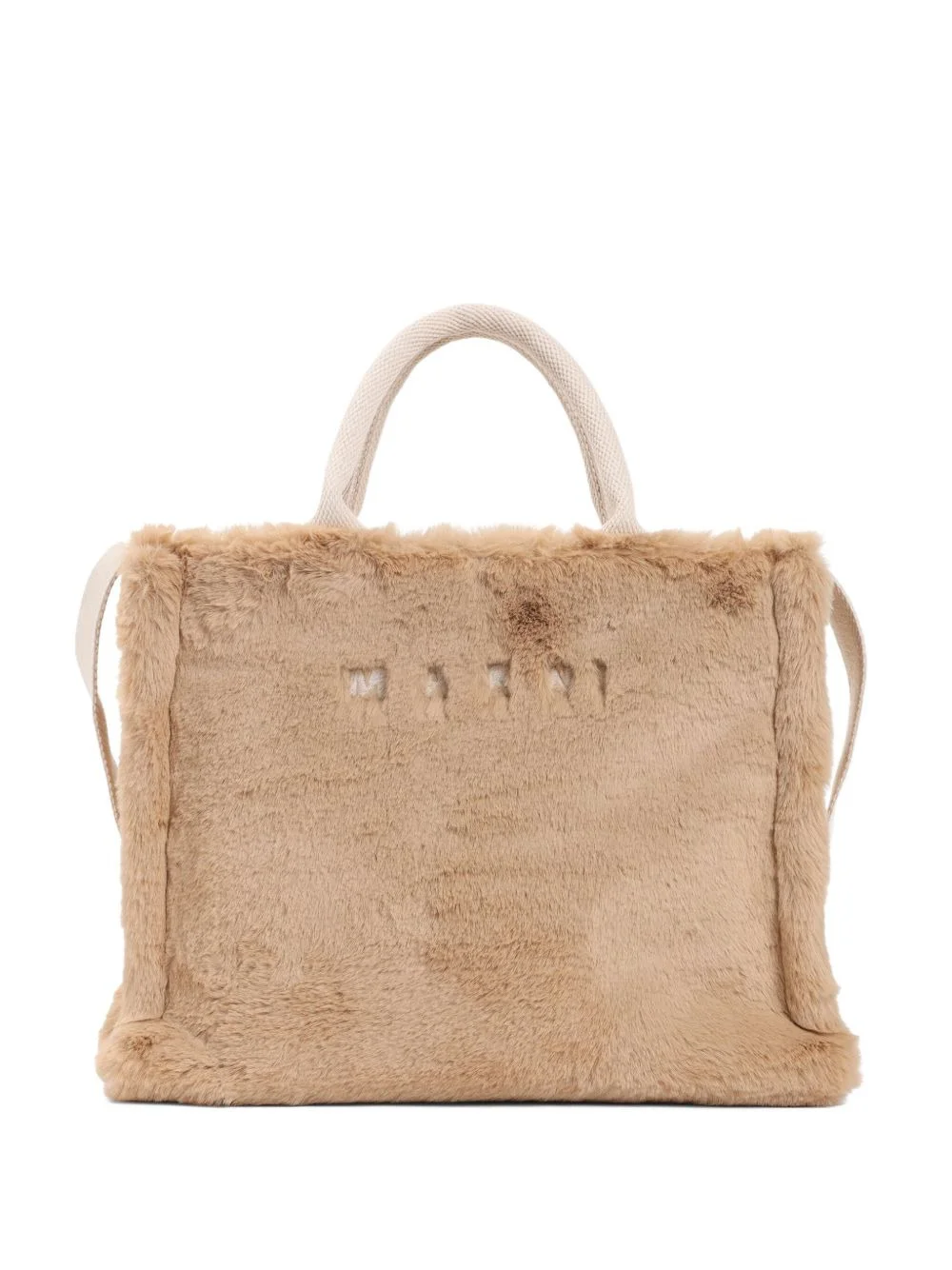 faux-fur top-handle tote bag - 1