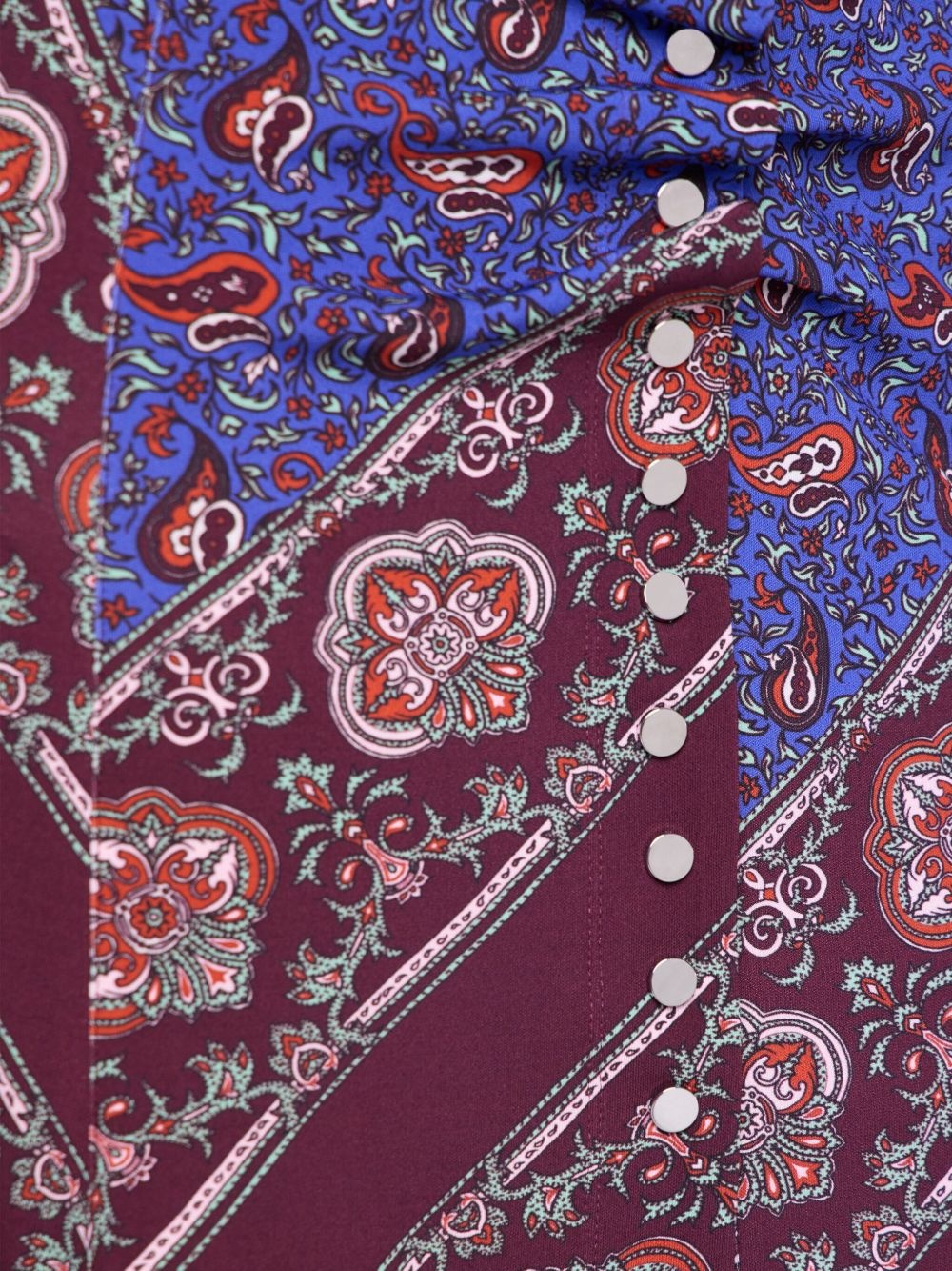 paisley-print button-up skirt - 4